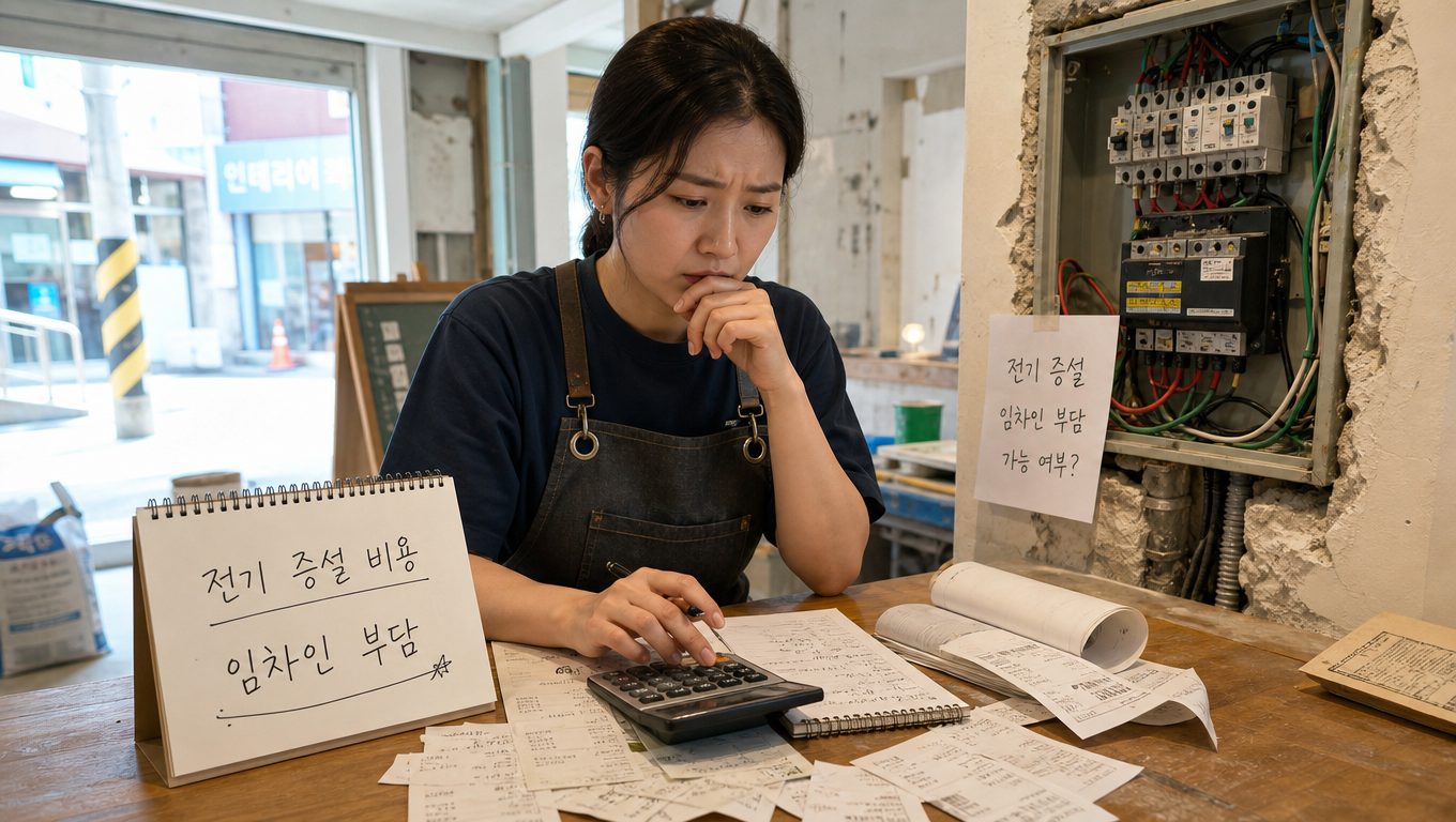 10평 카페 전기 증설 비용은 얼마이며 누가 부담하나요?